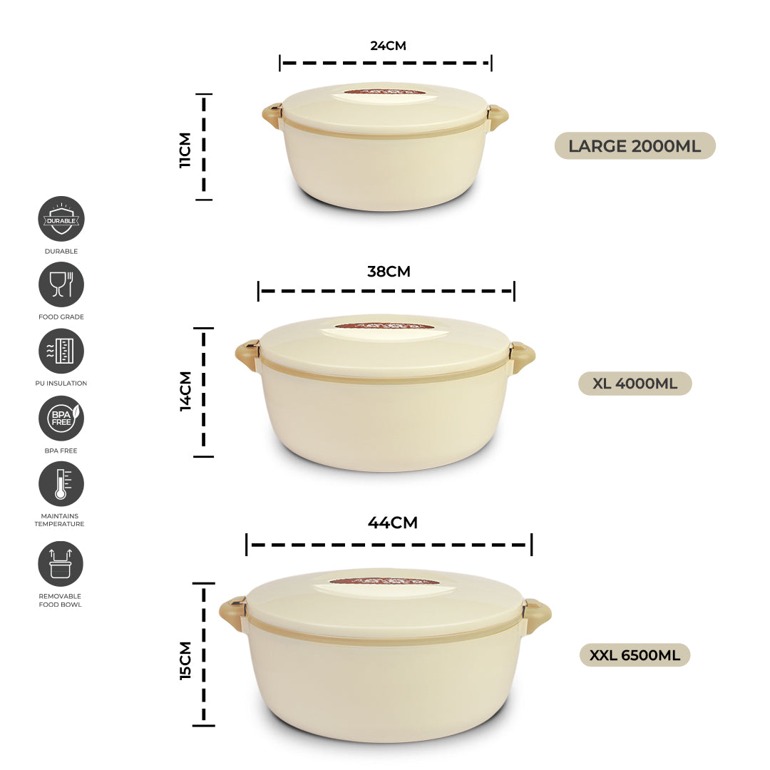 Chef Food Warmer - Pack of 3 (L,XL,XXL)